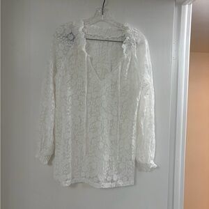 Chic White Lace Blouse for Women